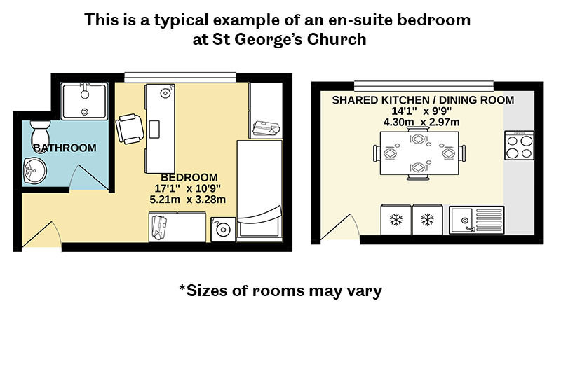 floorplan of En-suite Bedroom